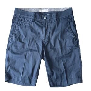 $135 New BRAX Bari Men's Size 32 Waist Casual Blue Stretch Flat Front Shorts